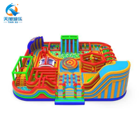 Parc d'attractions gonflable géant en PVC pour l'extérieur, toboggan, château gonflable, parcours d'obstacles commercial, personnalisable pour adultes
