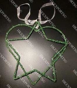 Adorno colgante de corazón con cuentas Multicolor hecho a mano, tamaño personalizable, decoración de árbol de Navidad para el hogar, MOQ 50 Uds. - Product Image 2