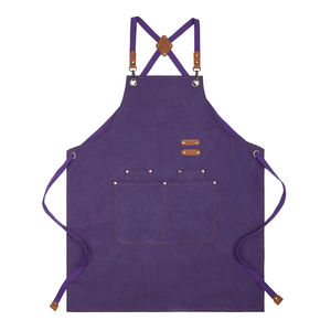 Wholesale Cheap Kitchen Dining Garden Painting 3 Pocket Adjustable Bib Waterproof Polyester Purple <b>Apron</b> - Product Image 1