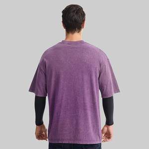 Camisetas de Verano de Alta Calidad para Hombre, Tallas Grandes, Algodón Grueso, Lavado Ácido, Estilo Vintage Unisex, Corte Holgado, Manga Corta, Ropa Urbana - Product Image 4