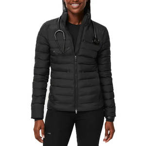 Veste matelassée pour femme de haute qualité, respirante, design uni, imperméable, fermeture éclair, vêtements d'extérieur pour la saison automne-hiver - Product Image 1