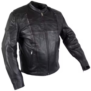 Chaqueta de Cuero de Oveja para Hombre, Modelo 2026, con Forro de Piel de Oveja y Tela de Lona, Cierre de Cremallera, Transpirable, para Invierno, Venta al Por Mayor OEM - Product Image 3