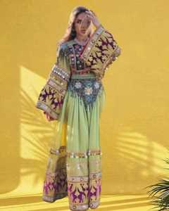 ชุดเดรสอัฟกันแขนยาวของอัฟกานิสถานชุดเดรสเต้นรำและชุดแต่งงานแบบแฟนซีงาน OEM - Product Image 5