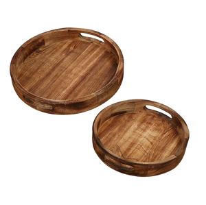Vente en gros de plateau de service en bois d'acacia pur écologique vendeur chaud pour la maison hôtel restaurant - Product Image 4