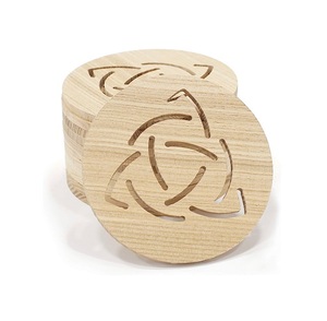 Ensemble de 6 sous-verres en bois classiques faits à la main avec support en bois extra premium à un coût très bas - Product Image 3