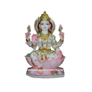 Laxmi Ji-hermoso Idol decorativo de mármol para el hogar, acabado pulido, de diseño indio - Product Image 1