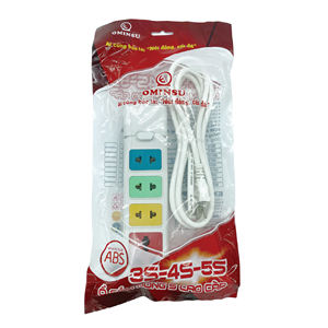 Extension <b>Socket</b> 1 Universal and <b>3</b> Two-<b>pins</b> <b>Socket</b> Wire 2.5m-4.5m-9m Colorful - Product Image 5