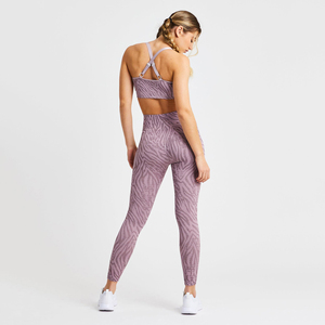 Ensemble 2 pièces de yoga et de sport pour femmes 2024, léger, taille élastique, respirant, manches longues, impression de logo personnalisée - Product Image 2