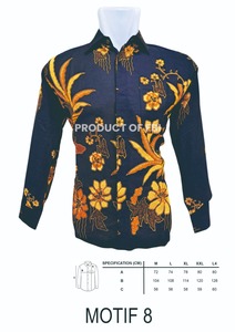Recién llegado, Camisa de algodón para hombre, camisa informal clásica de manga larga con motivo impreso Batik de Indonesia, característica antiarrugas - Product Image 2