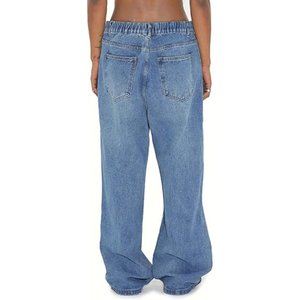 Pantalones vaqueros elásticos de calle para hombre, pantalones cargo de mezclilla, lavado de Color sólido, múltiples bolsillos, pantalones informales de cintura media, pantalones ajustados para uso diario, Joggers - Product Image 2