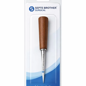 Aiguille chirurgicale en acier inoxydable avec manche en bois, instrument médical - Product Image 5