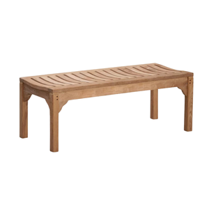 Banc de jardin long pour deux personnes en bois, couleur naturelle, qualité supérieure, en promotion - Product Image 5