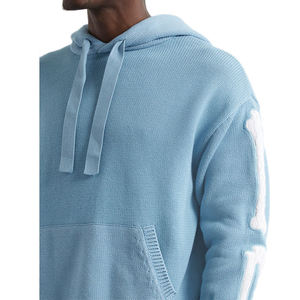 Sweat-shirts et pulls personnalisés pour hommes en coton lourd 100 %, brodés, style décontracté d'hiver, tricotés avec col à capuche - Product Image 3