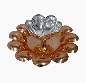 Patrón de jaula dorada Akhand Jyoti Diya en latón Último diseño Religuous Jyoti Diya Factory Direct Wholesale Técnica pulida - Product Image 5