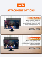 Meilleur vendeur Film anti-espion pour ordinateur de type clip en PET souple 16 pouces 20 pouces 21 pouces 22 pouces 23 pouces Protection d'écran de confidentialité anti-espion Surface mate