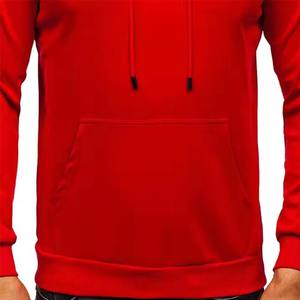 <b>Running</b> Wear High Quality Custom Oversized <b>Hoodie</b> Training Wear Cotton Pullover <b>Men</b> Red Hoodies - Product Image 4