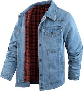 Nouvel arrivage Veste en jean de camouflage enduit de couleur unie pour hommes Qualité supérieure Logo personnalisé OEM Marque Vêtements d'extérieur En vrac Usine directe - Product Image 3