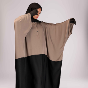 Luxe Dubaï Style Plus Size Abaya Modeste Etage Longueur Léger Polyester Robe de Soirée Broderie Fabricant de Perles - Product Image 1