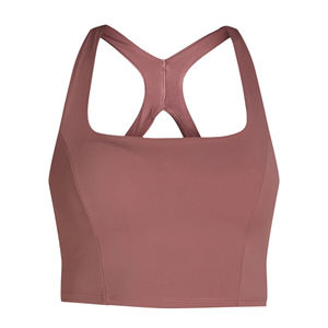 Custom Logo Skin Friendly Soft Crop Tops <b>Sports</b> <b>Bras</b> Gym Clothes Yoga Outfit Active Wear Women Yoga Tank Top With Built In <b>Bra</b> - Product Image 3