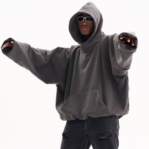 เสื้อมีฮู้ดใส่ได้ทั้งชายและหญิงเสื้อมีฮู้ดแฟชั่นปกสูงไซส์ใหญ่พิเศษแนวสตรีทแบบปักสำหรับฤดูหนาว - Product Image 1