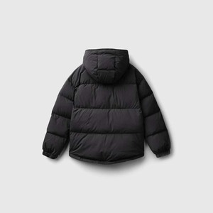 Veste matelassée en toile tricotée pour femmes, automne-hiver, col à capuche, chaude, respirante, écologique, imperméable, couleur personnalisée - Product Image 3