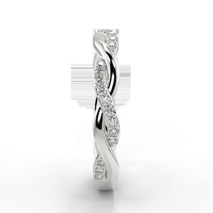 Anillo de diamante cultivado en laboratorio redondo IGI, anillo de diamante creado en laboratorio de oro blanco de 14 quilates para boda y anillo o banda de compromiso - Product Image 5