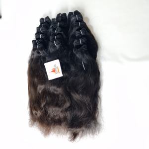 Indian Machine doble trama 100% Temple Bundle Processing Ninguno Venta al por mayor Extensiones de cabello humano de color natural alineado con cutícula - Product Image 5