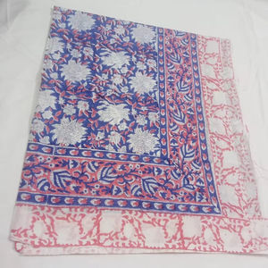 ผ้าซิ่นลายบล็อกพิมพ์มือสไตล์โบฮีเมียน ผ้าฝ้าย ไซส์ XS ถึงพลัสไซส์ ชุดคลุมชายหาด ของใช้จำเป็นสำหรับวันหยุด-ผ้าคลุมหลัง - Product Image 1