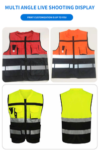 Chaleco de Seguridad Reflectante Fluorescente LED Impermeable de Alta Calidad ANSI Clase 1 EN ISO 20471 Clase 2 para Ingenieros - Product Image 5