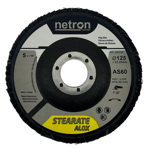 Netron Stearate-Coated T27 5 pouces 125x22mm Disque à lamelles pour meulage en aluminium Anti-colmatage Abrasif haute performance OEM ODM OBM - Product Image 1