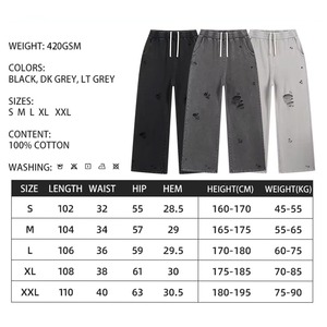 High Quality Casual Canvas Sun Faded Wide Leg Baggy Sweatpants Thick Fleece Mid Waist Customized Breathable Flared Acid Wash - Product Image 4