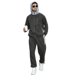 Survêtement d'hiver pour homme grande taille avec logo personnalisé, motif uni, écologique, respirant, 100% coton, léger, coupe-vent - Product Image 1