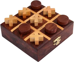 Jeu de Tic-Tac-Toe en bois avec plateau en métal pour enfant par Target World - Product Image 3