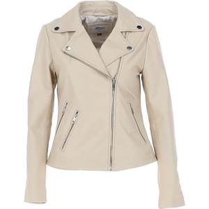 Veste d'hiver en cuir véritable tendance pour femmes, col rabattu, manches longues, coupe-vent, imperméable, respirante - Product Image 1