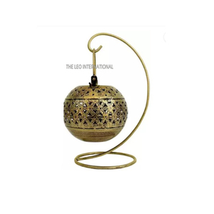 Brûleur d'encens en métal enduit de poudre blanche conception de fleurs décoration fantaisie faite à la main encens Oud et brûleur Bakhoor - Product Image 6