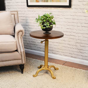 Pieds en aluminium plaqués or, style unique avec plateau en marbre blanc, finition métallique pour la décoration de la maison et des hôtels, à utiliser dans le salon, en provenance d'Inde - Product Image 1