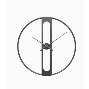Reloj de pared Art Deco negro elegante diseño de resina analógica de una sola cara para decoración del hogar patrón escénico logotipo personalizado para sala de estar - Product Image 1