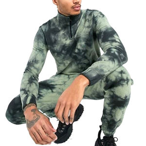 Chándal personalizado teñido con lazo para hombre de alta calidad, ropa informal, ropa activa, transpirable, de secado rápido, para gimnasio, trotar, chándal para hombre - Product Image 5