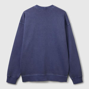 OEM Vente en Gros 100% Coton Pull à Col Ras du Cou pour Hommes Sweat-shirt Lourd Surdimensionné avec Logo Personnalisé Broderie pour l'Hiver - Product Image 5