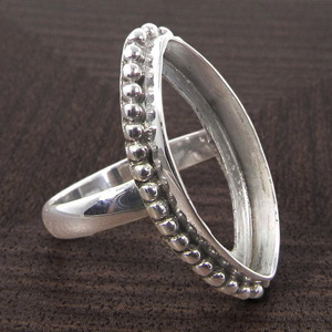Qualité supérieure 925 Sterling Silver Marquise 3x6mm DIY Collet Métal Coulée Fabriqué en Inde pour les Paramètres Montage Lunette Tasse Anneau - Product Image 6