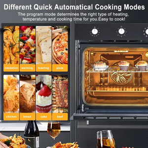 Horno Eléctrico de Pared Integrado con 24 Elementos Eléctricos, Capacidad de 70 L, Control Táctil y Temporizador - Product Image 4