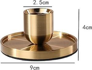 Porte-bougie décoratif en laiton doré, design en forme de lune, pour bougies chauffe-plat, décoration intérieure - Product Image 2