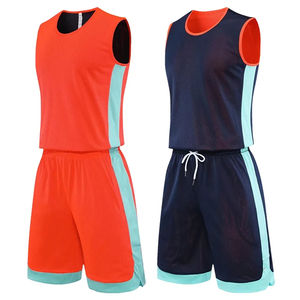 ชุดเครื่องแบบบาสเก็ตบอลสำหรับผู้ชายชุดเครื่องแบบบาสเก็ตบอลแห้งเร็วระบายอากาศได้ชุดเครื่องแบบมีซับลิเมตไซส์ใหญ่พิเศษ - Product Image 1