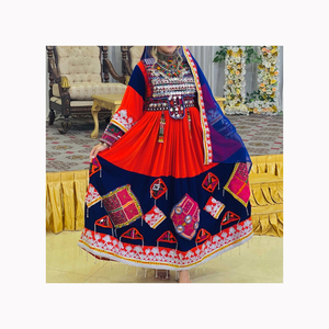 Venta de nuevos diseños, vestido afgano, venta al por mayor, Vestido largo de moda, diseño de parche bordado, vestido afgano para mujer - Product Image 3