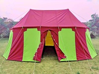 Tente Safari Historique Médiévale en Toile de Coton 15 Mètres Carrés Quatre Saisons Imperméable pour Aventures en Plein Air et Reconstitutions Histoiresques (pour deux personnes)