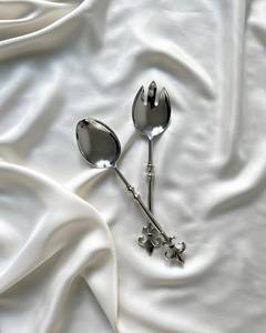 Ensemble de service de fourchette de cuillère en argent fait à la main dans le prix de gros pour l'usage de mariage d'hôtel de restaurant - Product Image 4