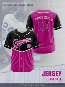 ชุดเครื่องแบบเสื้อเบสบอลผ้าเจอร์ซี่แบบสั่งทำชุดเปล่าวัสดุที่ดีที่สุดตามต้องการ - Product Image 4