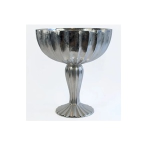 luxury Designer Metal Serving <b>Bowl</b> Aluminum Silver Polished Handmade Elegant design in India Manufacturer Bulk available - Product Image 1