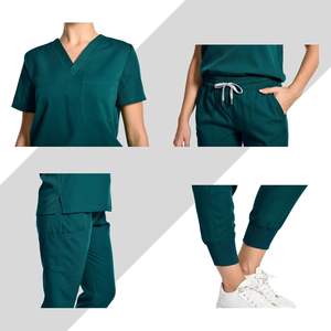 แจ็กเก็ตแขนสั้นสำหรับทั้งชายและหญิงสำหรับฤดูร้อนชุดสครับพยาบาลออกแบบได้ตามต้องการสำหรับผู้ป่วยแพทย์เจ้าหน้าที่โรงพยาบาล - Product Image 4