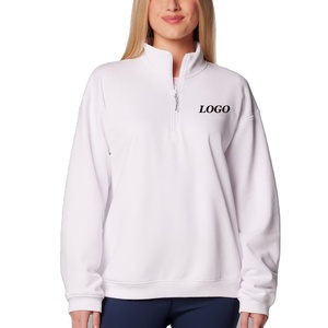 Sudadera para Pedidos al por Mayor con Logotipo Personalizado, Ropa Casual con Cuello Alto con Cremallera, Material de Algodón y Poliéster, Diseño Moderno y Suave para Mujer - Product Image 1